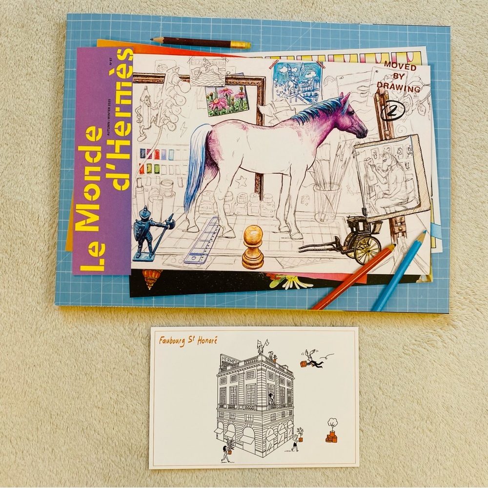 Le Monde d’Hermes magazine (English) no. 87 Autumn-Winter 2025 + blank postcard